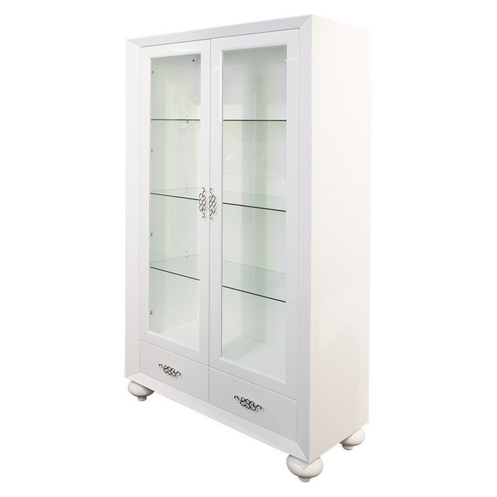 Витрина Palermo белого цвета - купить Шкафы витринные по цене 132400.0