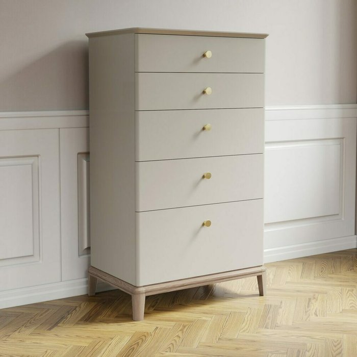 Высокий комод Crystal CR021 светло-серого цвета - купить Комоды по цене 112400.0 Высокий комод Crystal CR021 светло-серого цвета - купить Комоды по цене 112400.0