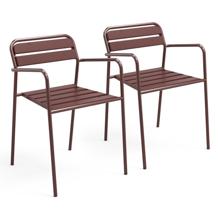 Набор из двух стульев коричневого цвета