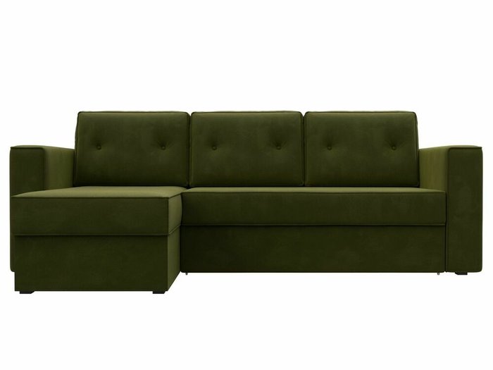 Угловой диван-кровать Принстон зеленого цвета левый угол  - купить Угловые диваны по цене 48999.0