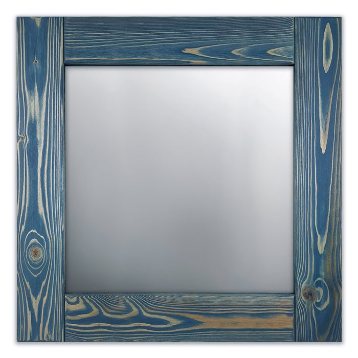 Настенное зеркало Шебби Шик 50х65 синего цвета - купить Настенные зеркала по цене 13190.0
