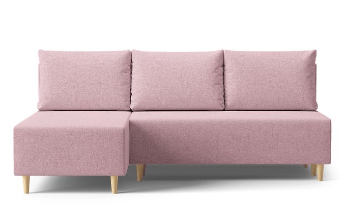 Угловой диван-кровать Марло розового цвета - купить Угловые диваны по цене 28969