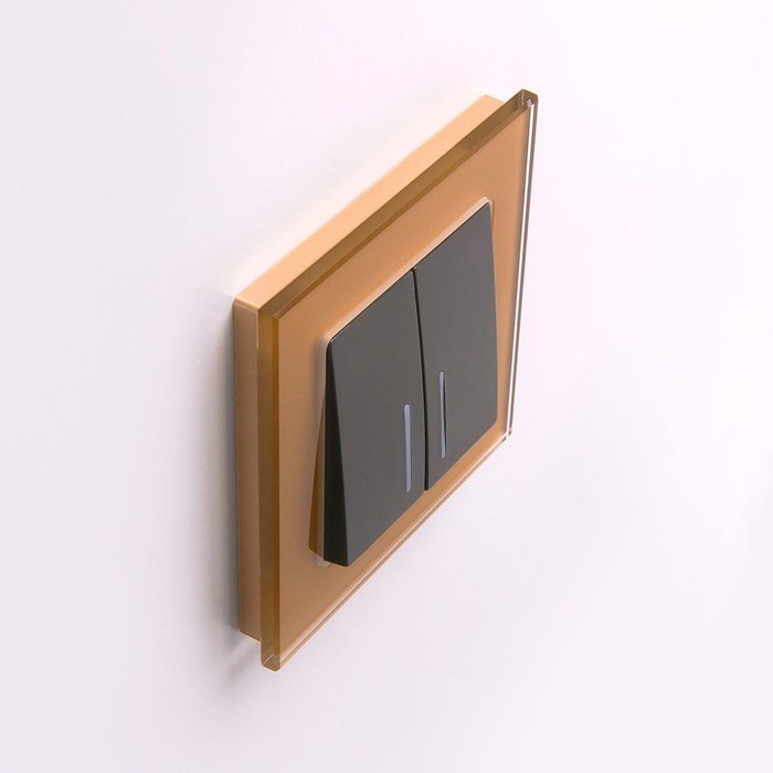 Рамка из стекла на 1 пост Favorit бронзовый WL01-Frame-01 - купить Рамки для выключателей по цене 419.0