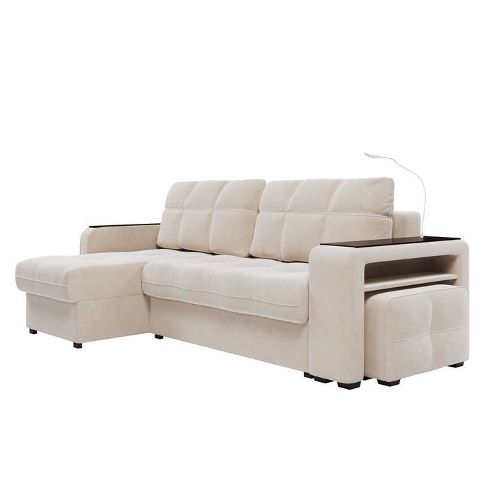 Угловой диван-кровать Киль бежевого цвета - лучшие Угловые диваны в INMYROOM