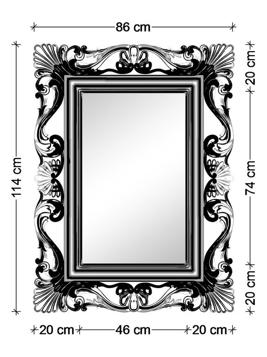 Напольное зеркало Дэгни Шапмань металлик (S) - купить Настенные зеркала по цене 19500.0