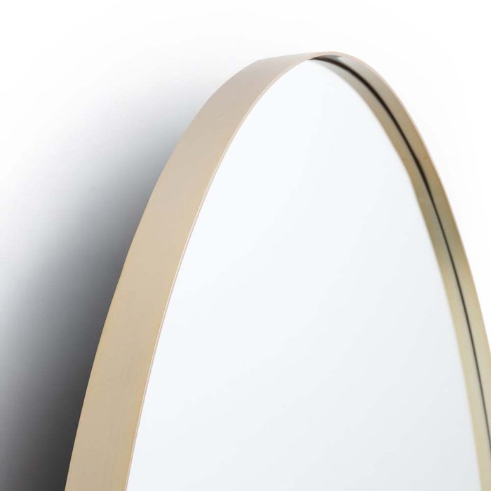 Зеркало настенное круглое из латуни Iodus бежевого цвета - лучшие Настенные зеркала в INMYROOM