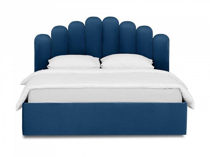 Кровать Queen Sharlotta 160х200 темно-синего цвета с подъемным механизмом - купить Кровати для спальни по цене 93690.0