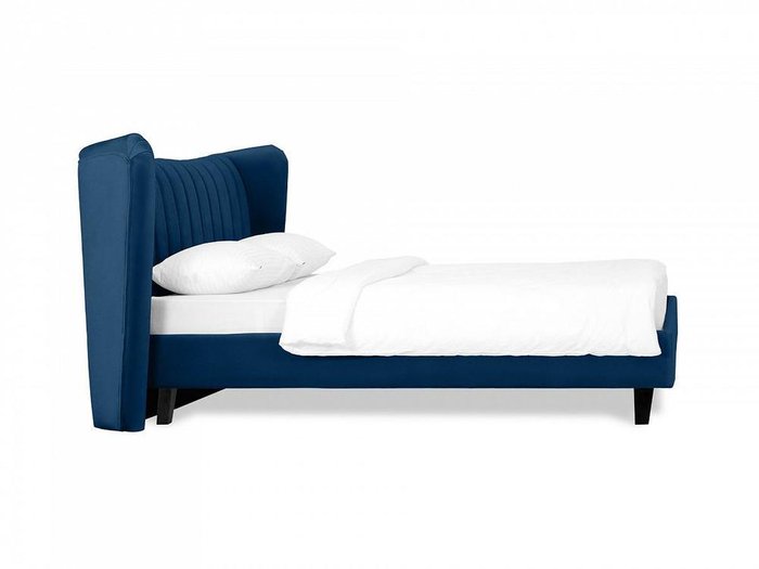 Кровать Queen II Agata L 160х200 темно-синего цвета - лучшие Кровати для спальни в INMYROOM