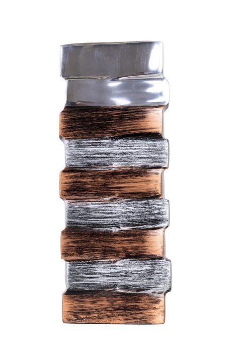 Ваза металлическая Stripes серого цвета - купить Вазы  по цене 9230.0