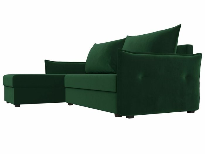 Угловой диван-кровать Лига 004 темно-зеленого цвета угол левый - лучшие Угловые диваны в INMYROOM