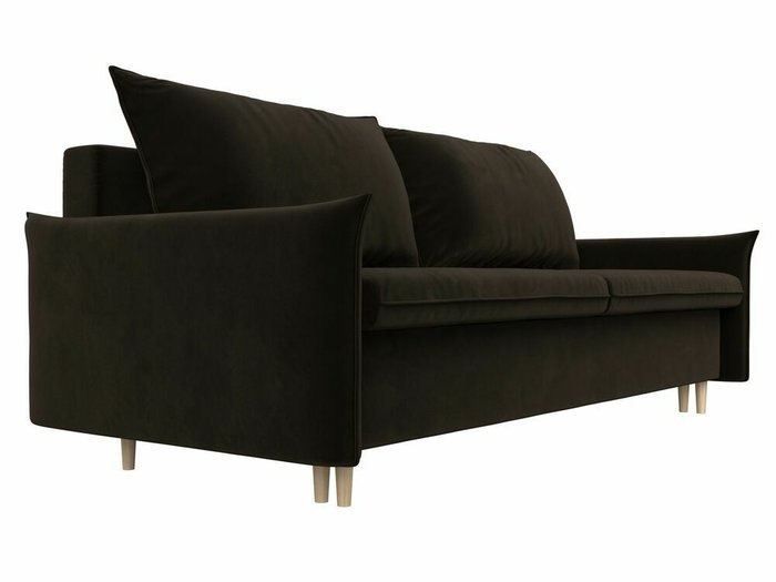 Прямой диван-кровать Хьюстон темно-коричневого цвета - лучшие Прямые диваны в INMYROOM