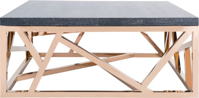 Стол журнальный Geometric на металлическом основании с деревянной столешницей - купить Журнальные столики по цене 101400.0