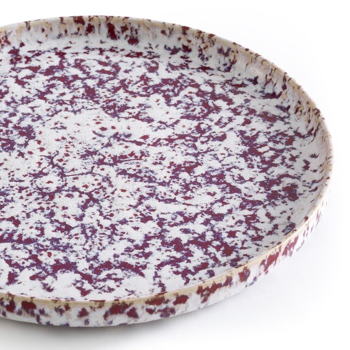 Комплект из четырех тарелок Hortensia бело-фиолетового цвета - лучшие Тарелки в INMYROOM