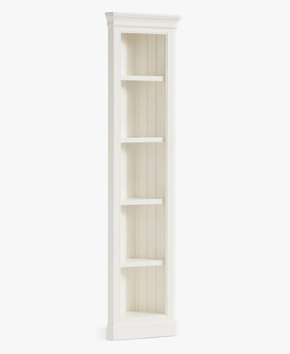 Угловой книжный шкаф Ривьера белого цвета - лучшие Книжные шкафы в INMYROOM