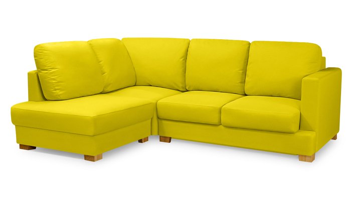 Угловой диван-кровать Плимут желтого цвета