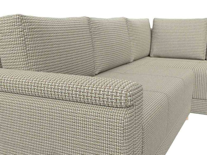 Угловой диван-кровать Лига 024 серо-бежевого цвета правый угол - лучшие Угловые диваны в INMYROOM