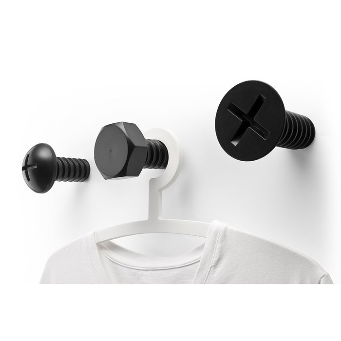 Крючки Screw черного цвета - купить Крючки по цене 2850.0 Крючки Screw черного цвета - купить Крючки по цене 2850.0