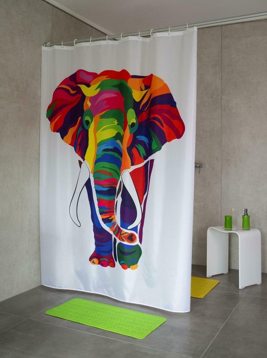 Штора для ванных комнат Elephant 180х200 из полиэстера - купить Шторки для душа по цене 4881.0
