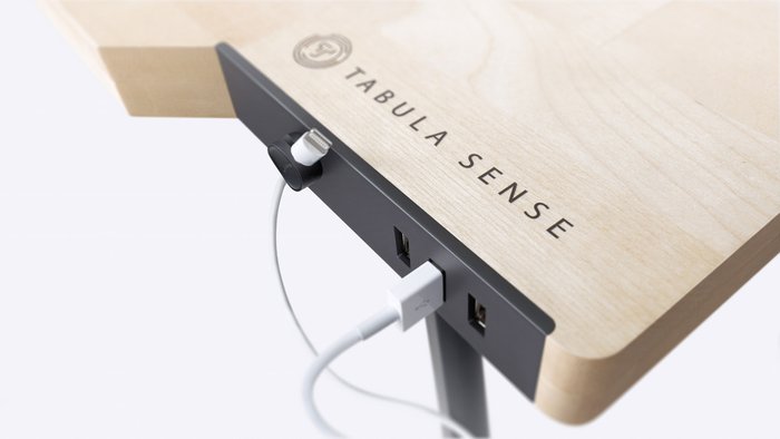 Стол стандартный Tabula Sense Light Birch black - лучшие Офисные столы в INMYROOM
