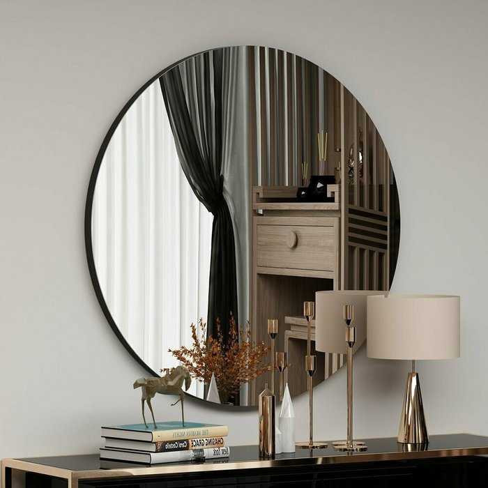Настенное зеркало Decor диметр 60х60 с основанием из мдф - купить Настенные зеркала по цене 26867.0