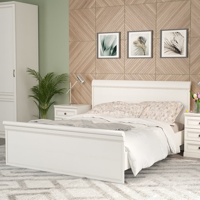 Кровать Белладжио 160х200 белого цвета  - купить Кровати для спальни по цене 43984.0