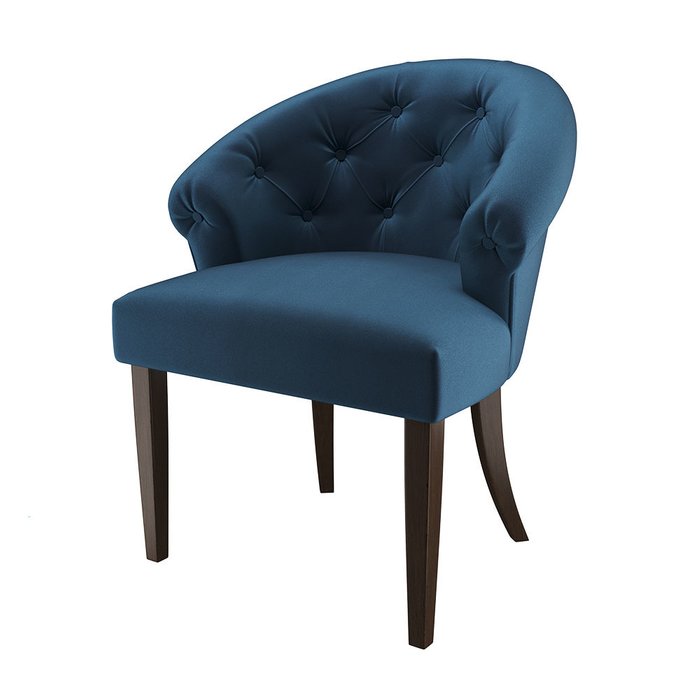 Стул-кресло мягкий Adina синего цвета