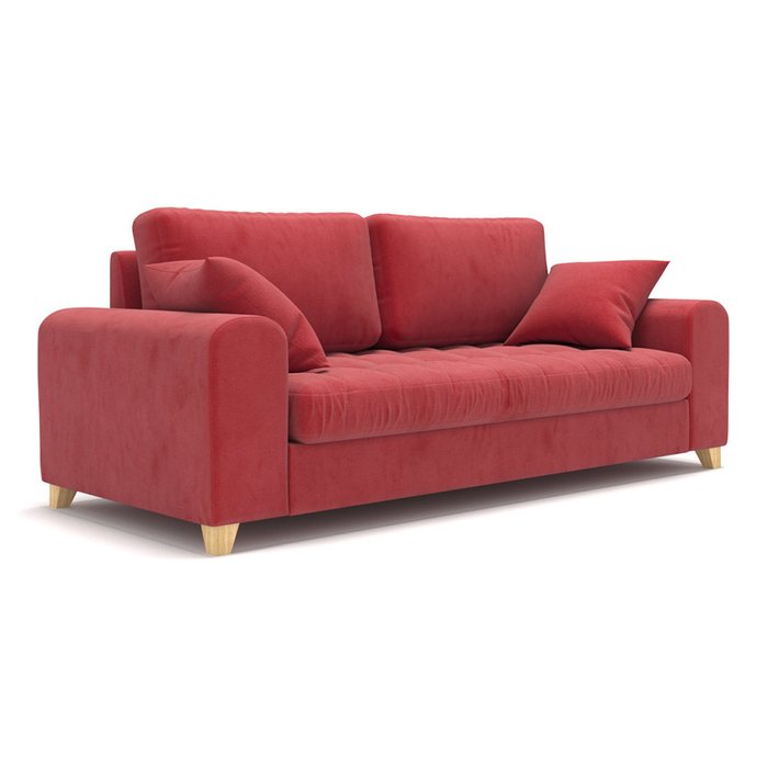 Диван трехместный Vittorio MT красного цвета - купить Прямые диваны по цене 63600.0
