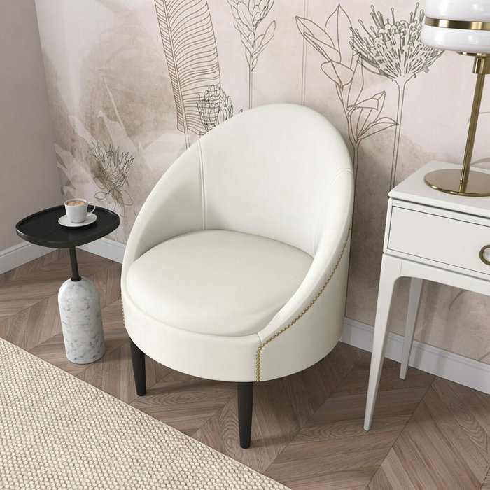 Кресло Мадрид белого цвета - лучшие Интерьерные кресла в INMYROOM