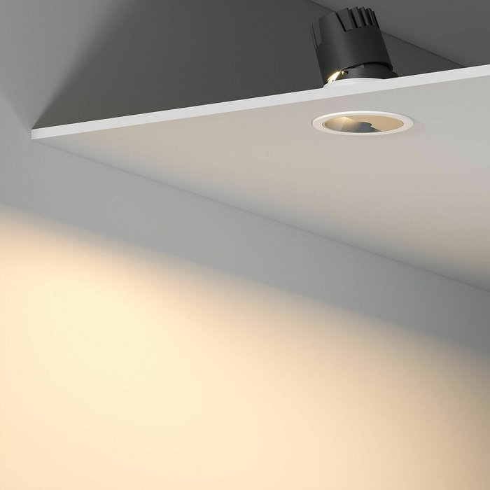 Потолочный светодиодный светильник 10W 3000K белый/хром 25090/LED Inline - лучшие Встраиваемые споты в INMYROOM