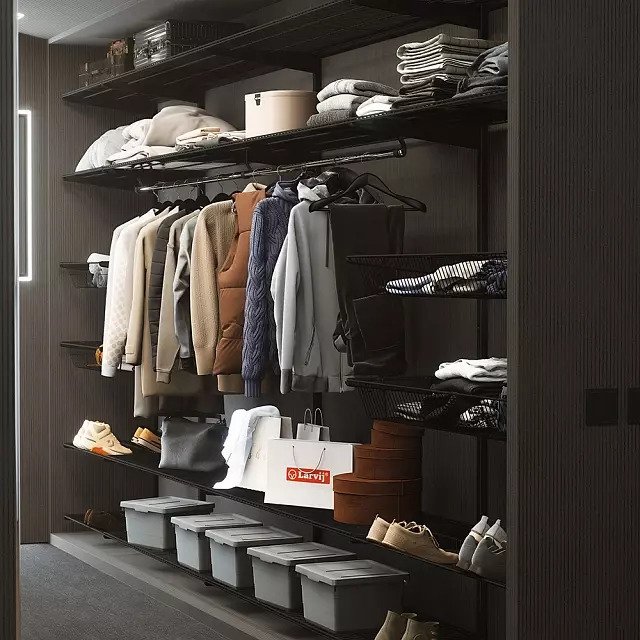 Проволочная полка 90x41 черного цвета - купить Комплектующие для гардеробных систем по цене 1210 Проволочная полка 90x41 черного цвета - купить Комплектующие для гардеробных систем по цене 1210