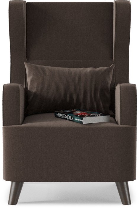 Кресло Лацио темно-коричневого цвета - купить Интерьерные кресла по цене 11902.0