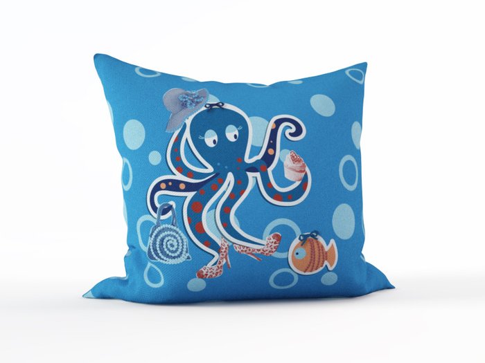 Детская подушка: Леди-осьминог