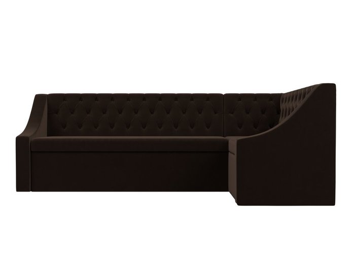 Кухонный угловой диван-кровать Мерлин коричневого цвета правый угол - купить Угловые диваны по цене 48999.0