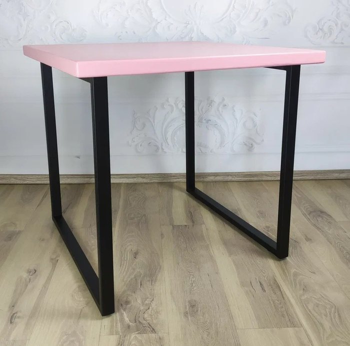 Обеденный стол Loft 70х70 черно-розового цвета - лучшие Обеденные столы в INMYROOM