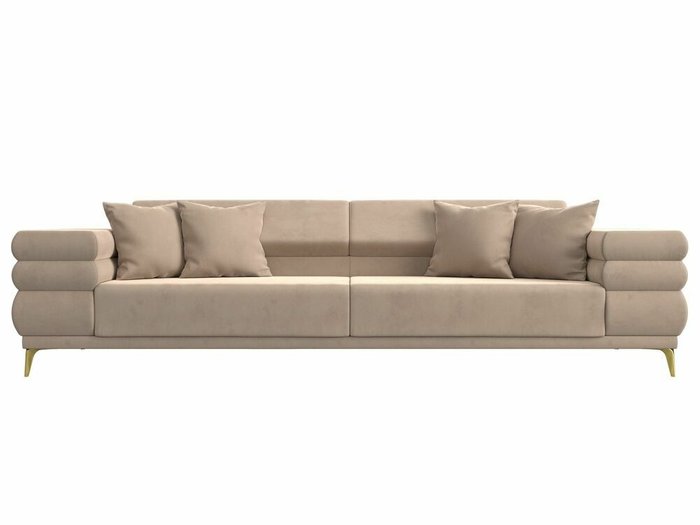 Прямой диван-кровать Лига 021 бежевого цвета - купить Прямые диваны по цене 55999.0