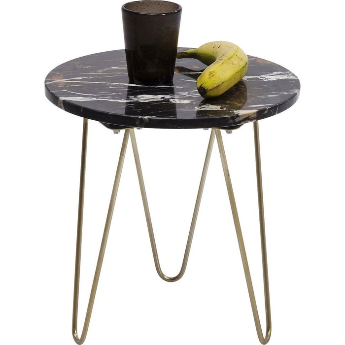 Столик приставной Key Largo с мраморной столешницей - лучшие Кофейные столики в INMYROOM