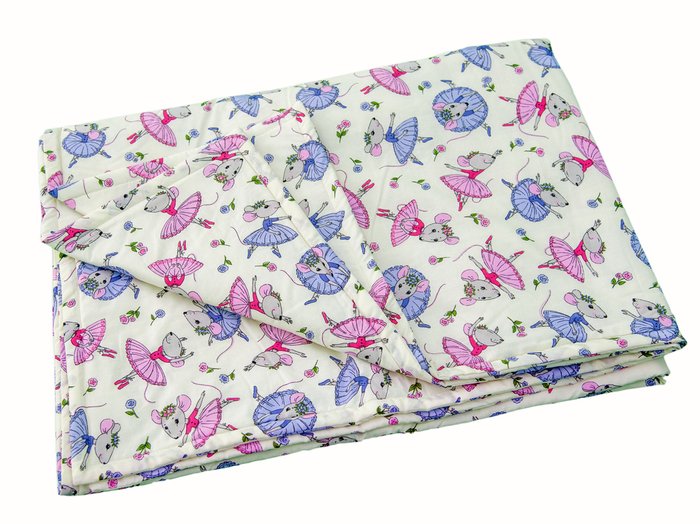 Одеяло стеганое детское  "Мышки-балеринки" - купить Одеяла по цене 5328.0