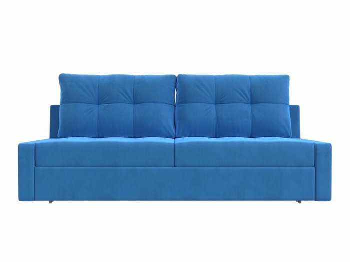 Прямой диван-кровать Мартин голубого цвета - купить Прямые диваны по цене 41999.0