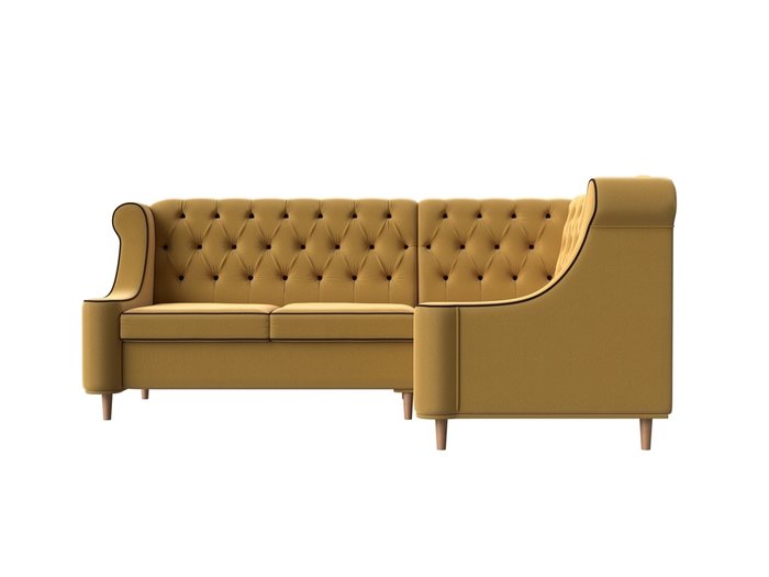 Угловой диван Бронкс желтого цвета правый угол - купить Угловые диваны по цене 62999.0