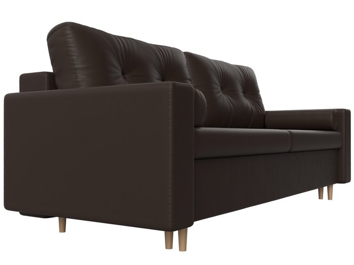 Прямой диван-кровать Белфаст темно-коричневого цвета (тик-так/экокожа) - лучшие Прямые диваны в INMYROOM