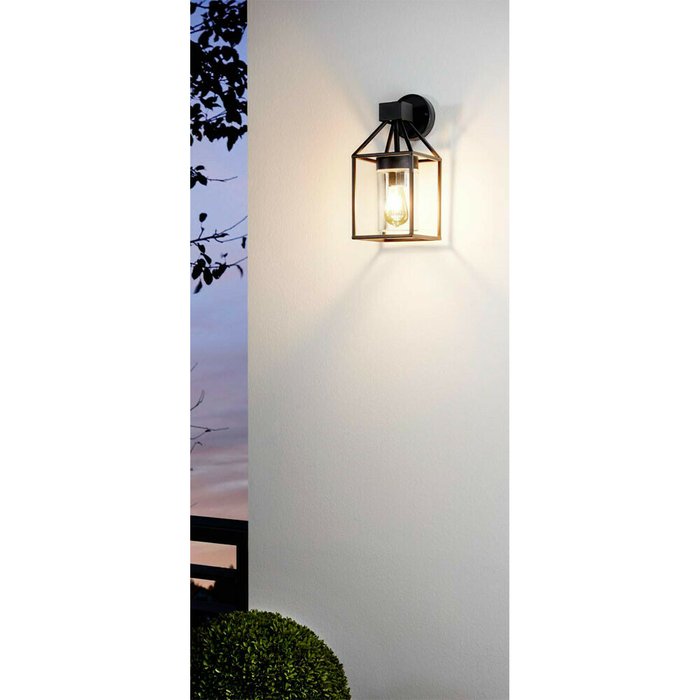 Уличный настенный светильник Trecate черного цвета - лучшие Настенные уличные светильники в INMYROOM