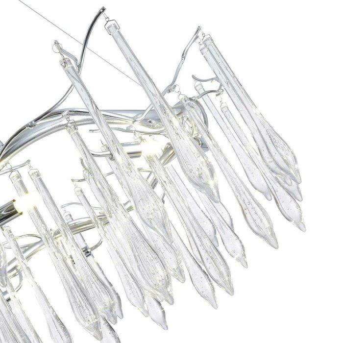 Светильник подвесной ST-Luce Хром/Хром, Прозрачный G9 10*5W 4000K TEARDROPS - лучшие Подвесные люстры в INMYROOM