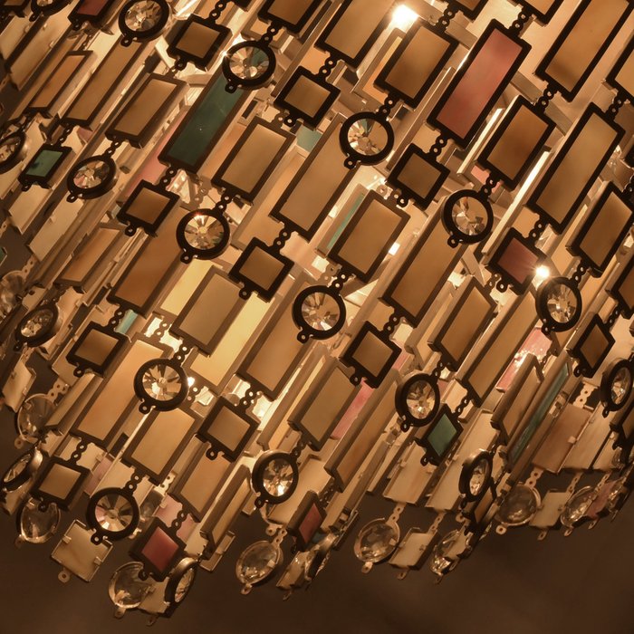 Потолочная люстра Марокко с подвесками из витражного стекла - лучшие Потолочные люстры в INMYROOM