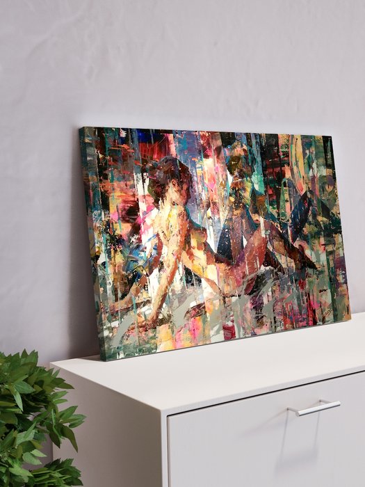 Картина Девушка арт 75х50 с деревянным подрамником - купить Картины по цене 4850.0