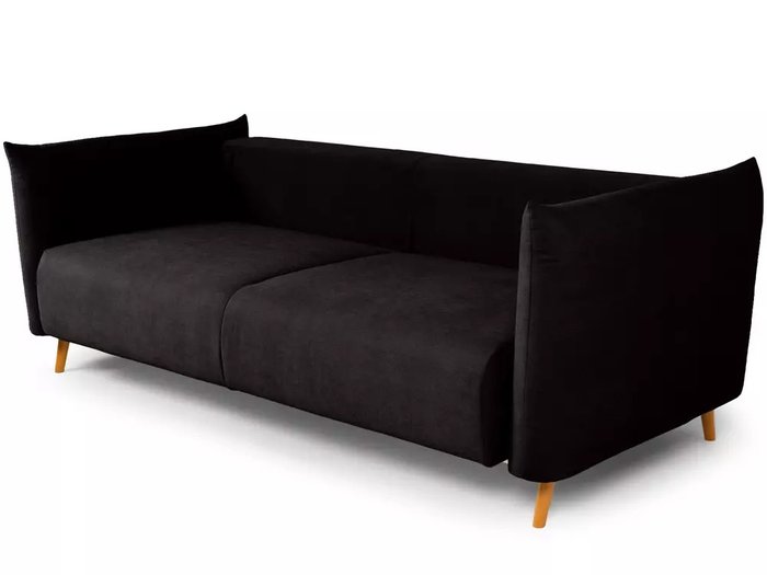 Диван-кровать Menfi черного цвета с бежевыми ножками - лучшие Прямые диваны в INMYROOM