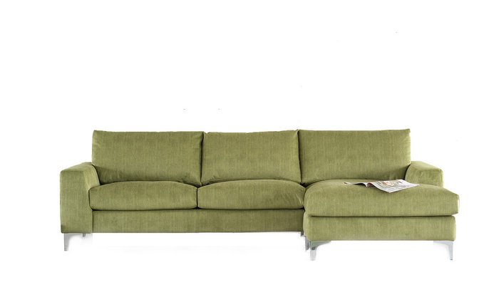 Угловой диван Nordic зеленого цвета