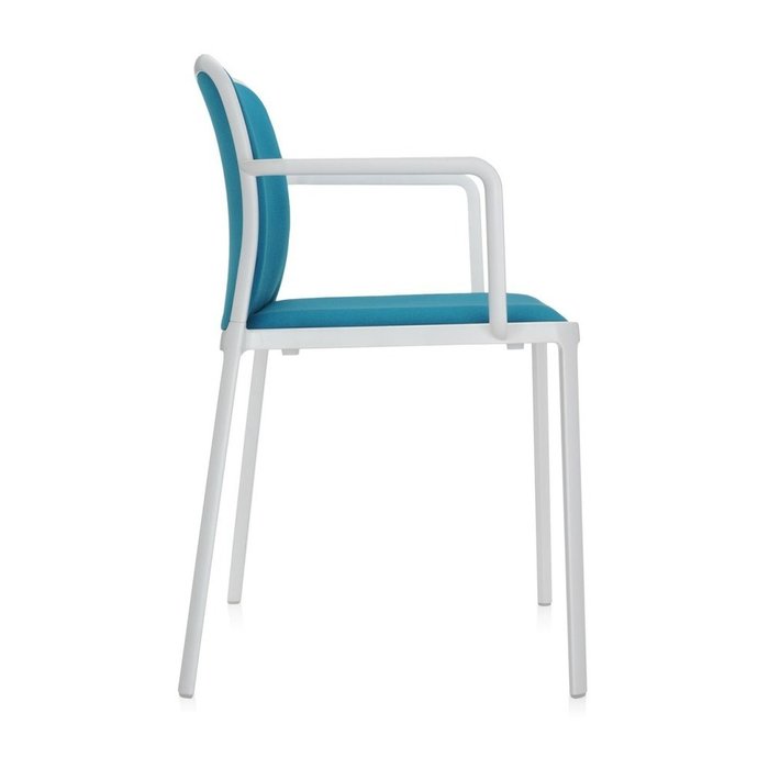 Стул Audrey Soft голубого цвета с подлокотниками - лучшие Обеденные стулья в INMYROOM
