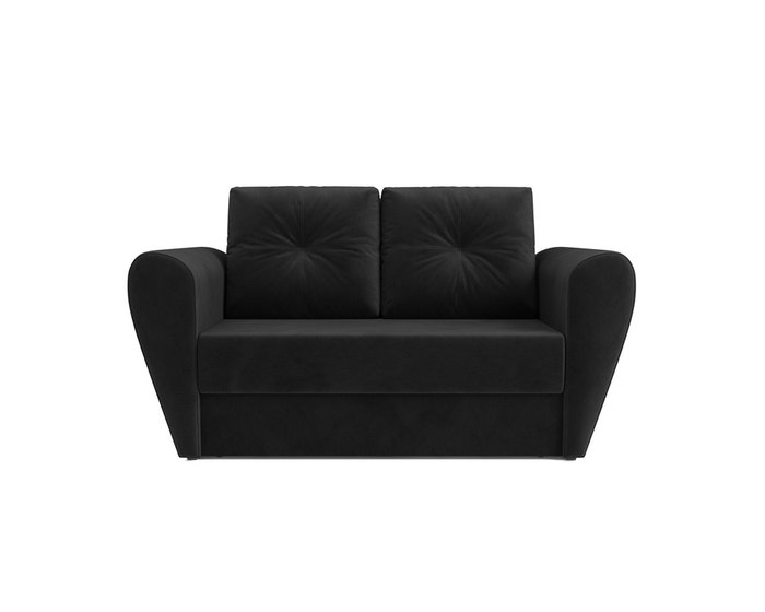 Прямой диван-кровать Квартет черного цвета - купить Прямые диваны по цене 26090.0
