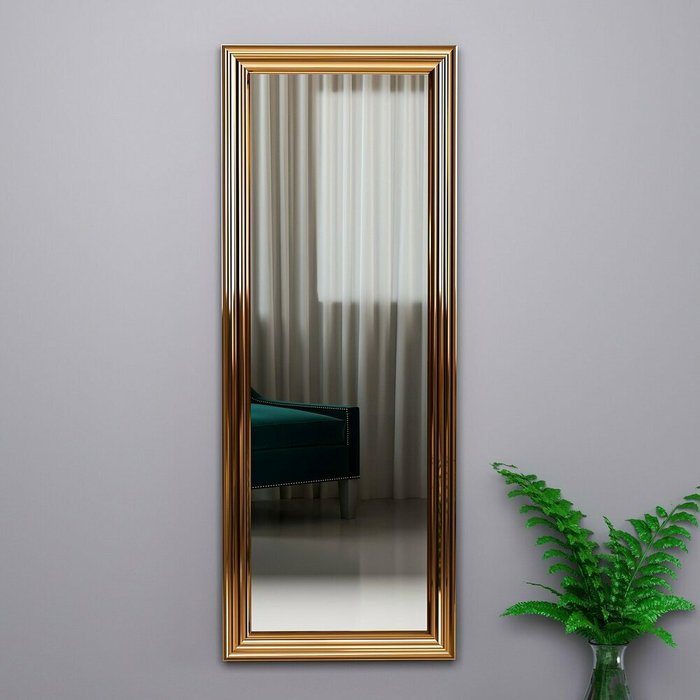 Настенное зеркало Decor 40х105 бронзового цвета - лучшие Настенные зеркала в INMYROOM