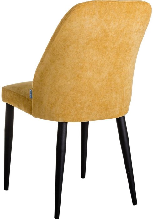 Стул Alen желтого цвета на черных ножках - лучшие Обеденные стулья в INMYROOM
